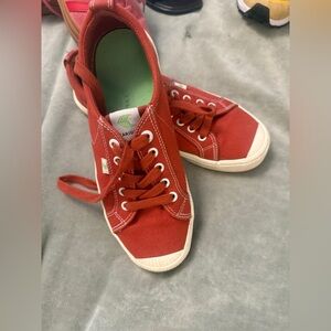 Orange Pantone Canvas Sneakers